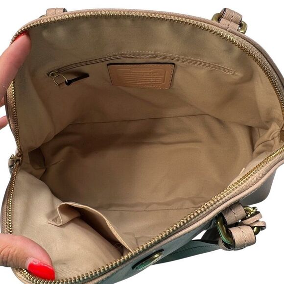 Coach Peyton Cora Dome Top Satchel Bone Sand - Picture 15 of 16